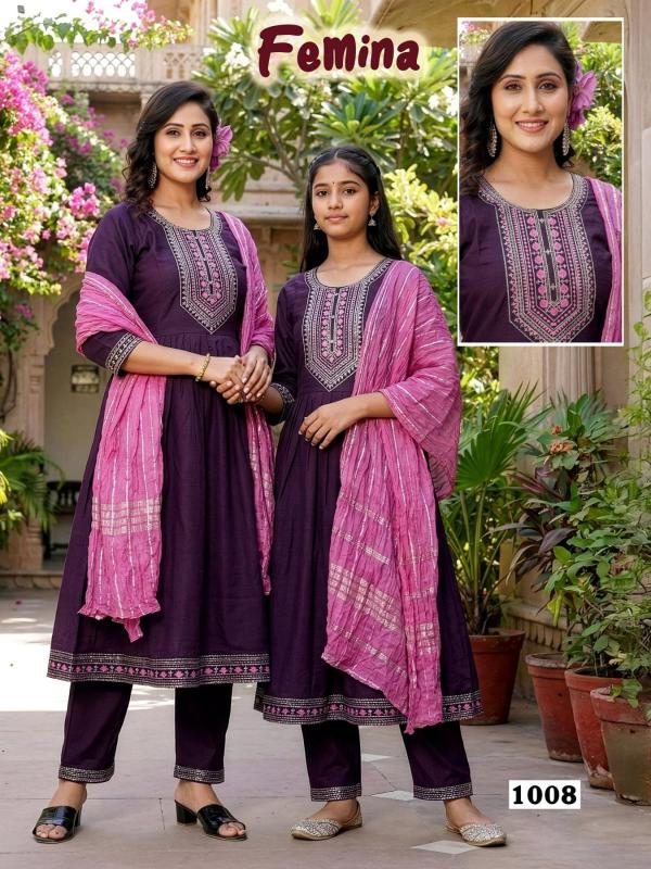 Desi kudi femina mother daughter duo kurtis wholesale